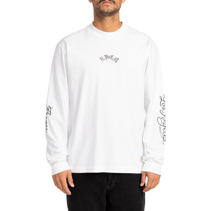 RVCA - Chefs KiSS LS Tee - White - T-Shirt Langarm