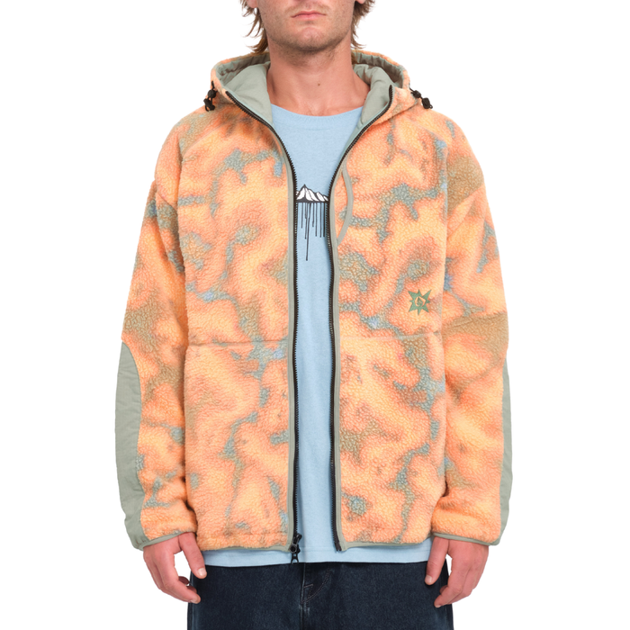 Volcom - Tt B Iguchi Zip Fleece - Tigerlily - Fleece Jacke