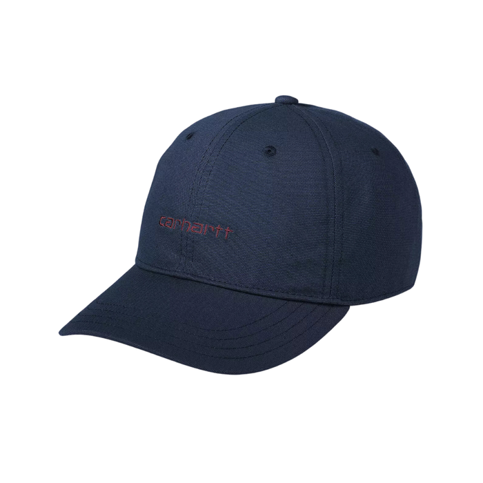 Carhartt - Canvas Script Cap - Air Force Blue / Malbec - Fitted Cap