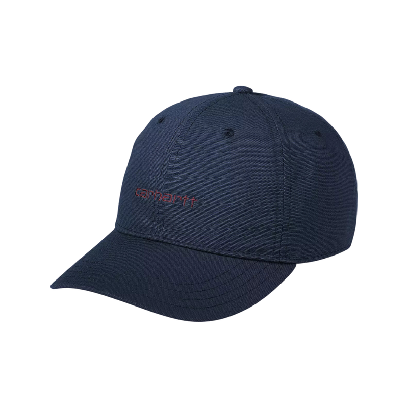 Carhartt - Canvas Script Cap - Air Force Blue / Malbec - Fitted Cap