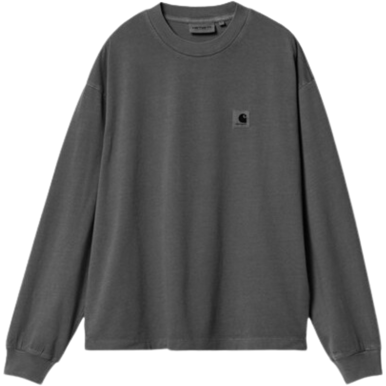 Carhartt - W L/S Nelson T-Shirt - Graphite - T-Shirt Langarm