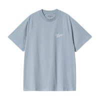 Carhartt - W S/S Signature T-Shirt - Dusty Ice / White - T-Shirt