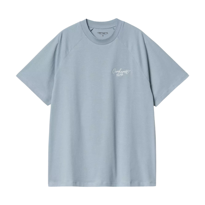 Carhartt - W S/S Signature T-Shirt - Dusty Ice / White - T-Shirt