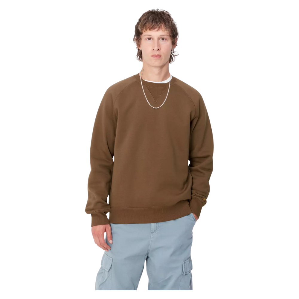 Carhartt - Chase Sweat - Chocolate / Gold - Crew Sweater