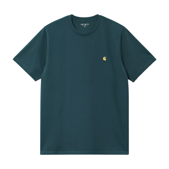 Carhartt - S/S Chase T-Shirt - Duck Blue / Gold - T-Shirt