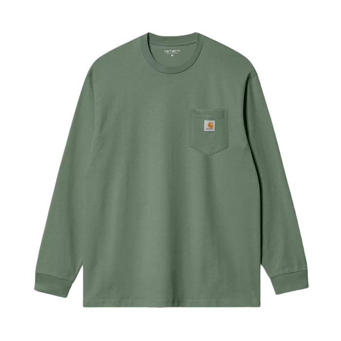 Carhartt - L/S Pocket T-Shirt - Duck Green - T-Shirt Langarm