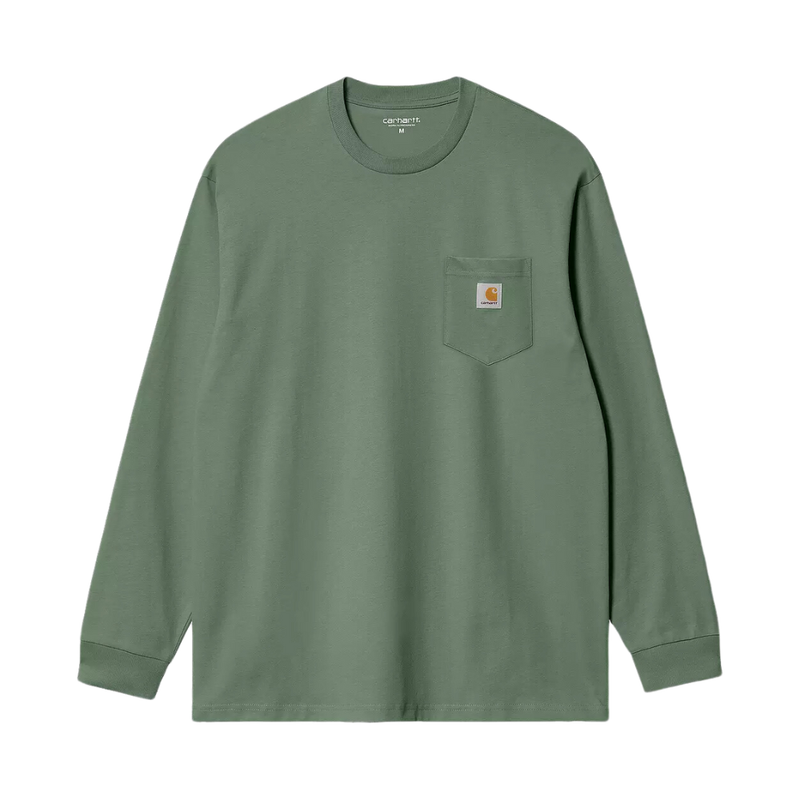 Carhartt - L/S Pocket T-Shirt - Duck Green - T-Shirt Langarm