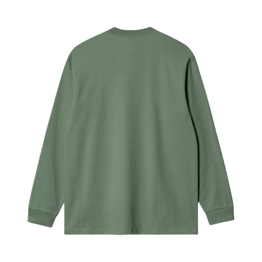 Carhartt - L/S Pocket T-Shirt - Duck Green - T-Shirt Langarm