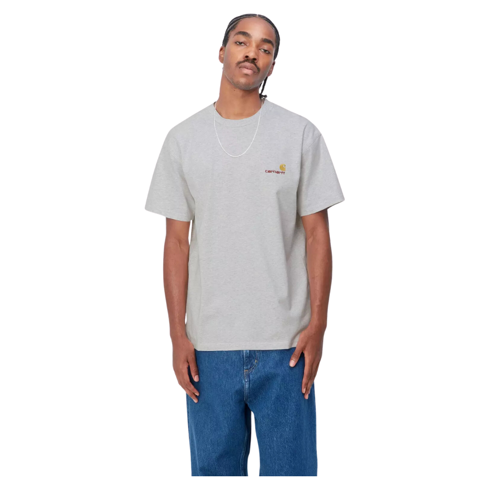 Carhartt - S/S American Script T-Shirt - Ash Heather - T-Shirt