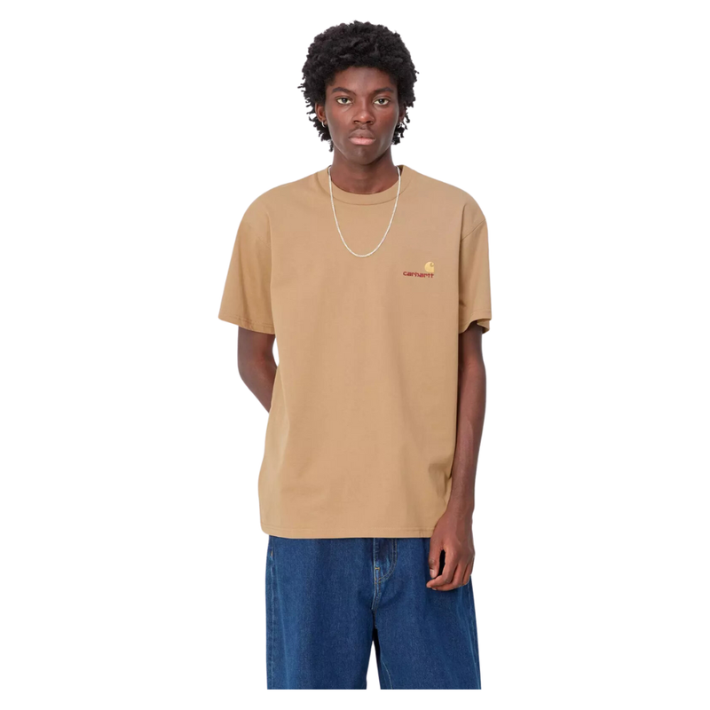 Carhartt - S/S American Script T-Shirt - Peanut - T-Shirt