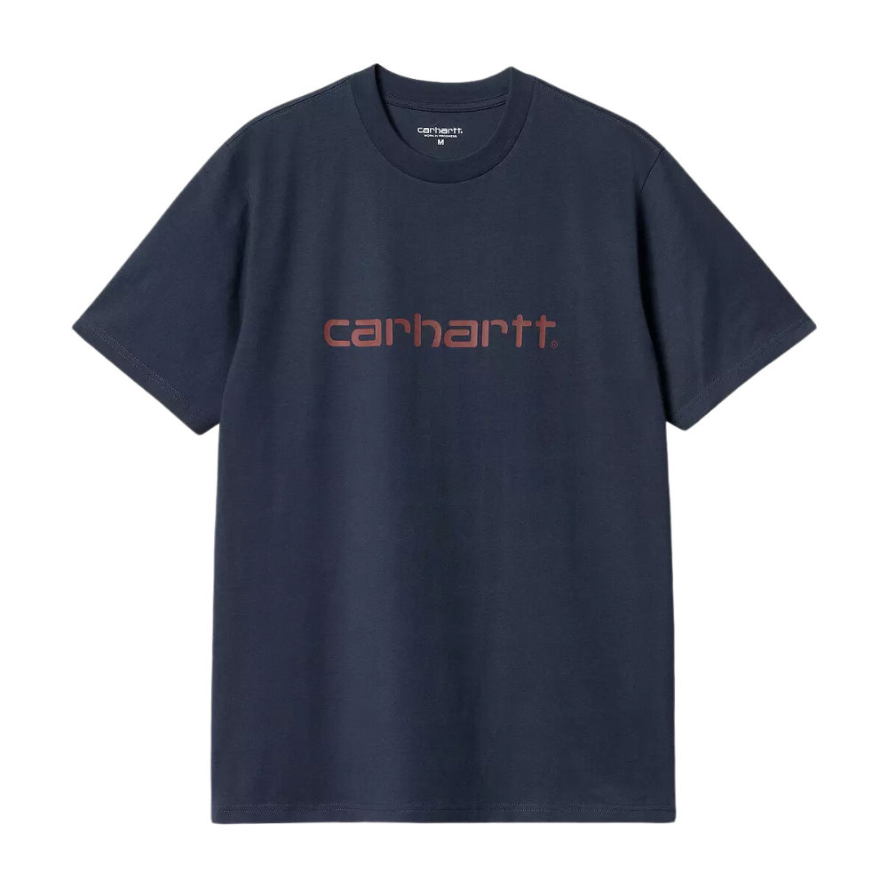 Carhartt - S/S Script T-Shirt - Air Force Blue / Malbec - T-Shirt