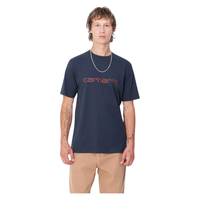 Carhartt - S/S Script T-Shirt - Air Force Blue / Malbec - T-Shirt