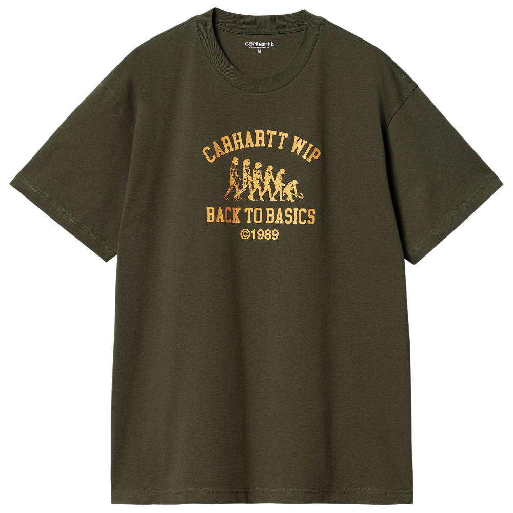 Carhartt - S/S Basics T-Shirt - Office Green / Winter Spice - T-Shirt