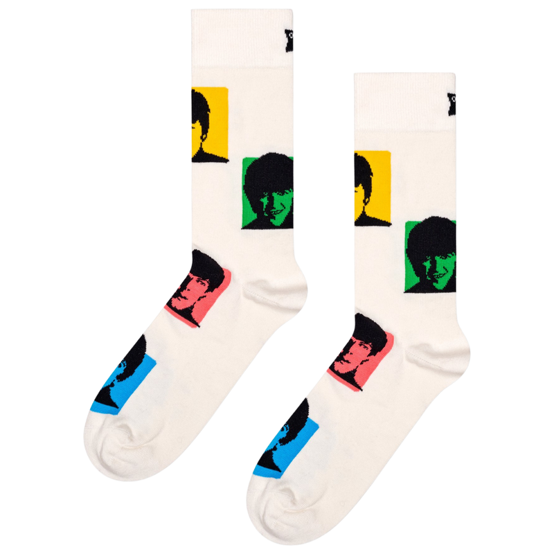 HappySocks - Beatles Silhouettes Sock - White - Socken