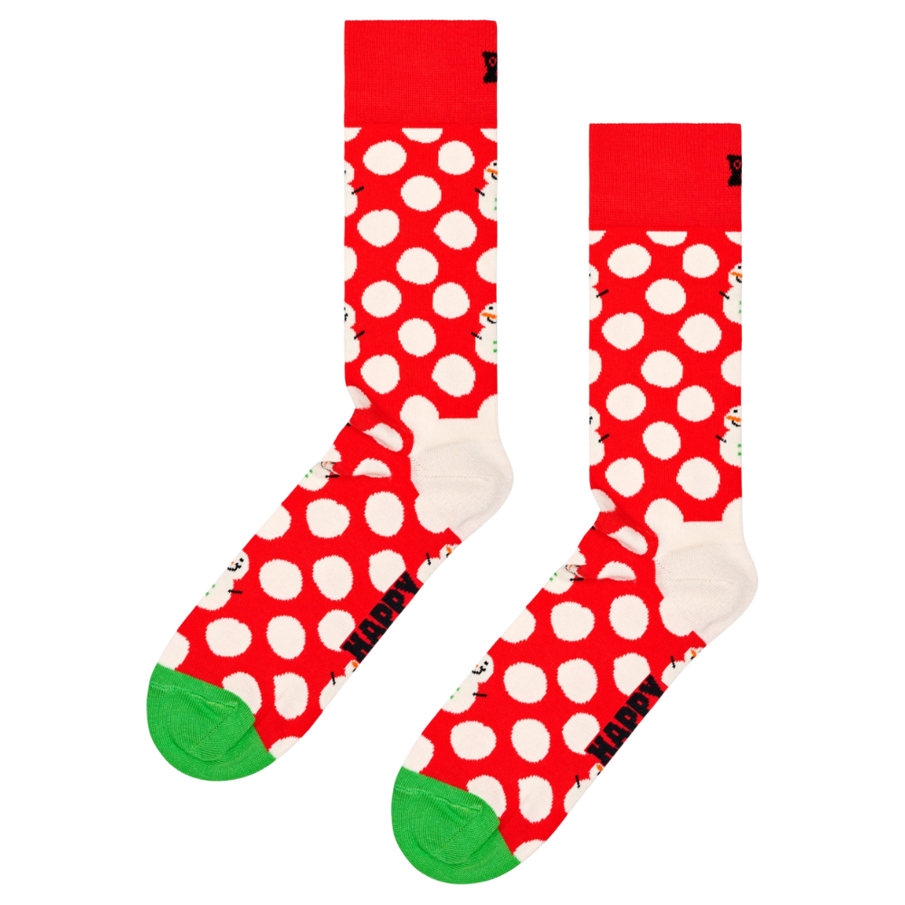 HappySocks - Big Dot Snowman Sock - Red - Socken