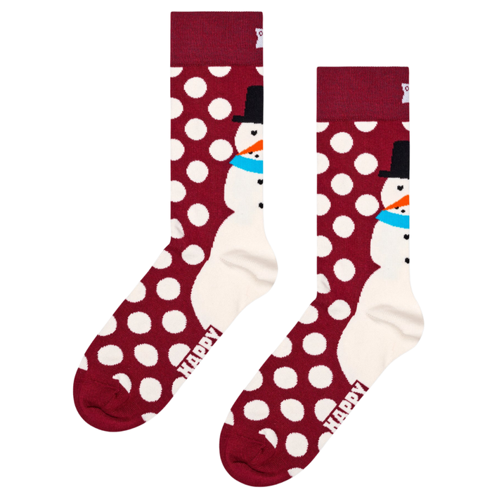 HappySocks - Jumbo Snowman Sock - Dark Red - Socken