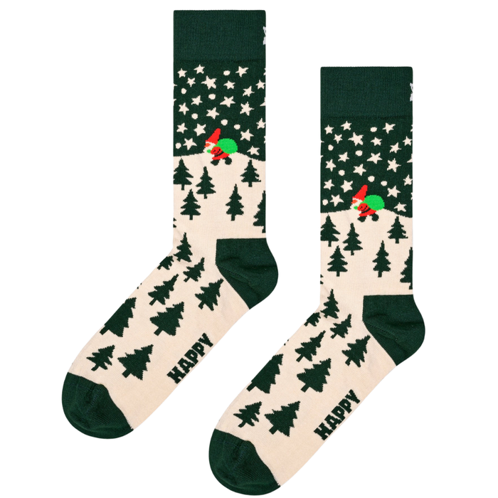 HappySocks - Santa On The Way Sock - Dark Green - Socken