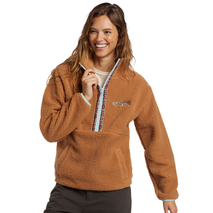 Billabong - Horizon Mock Neck - Sandalwood - Fleece Sweater