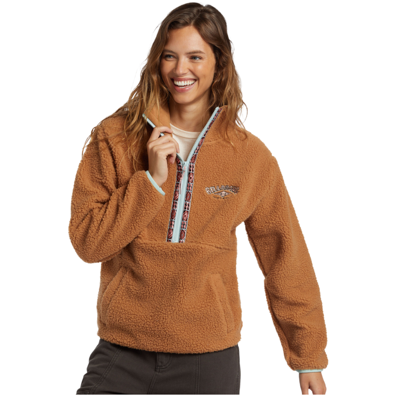 Billabong - Horizon Mock Neck - Sandalwood - Fleece Sweater