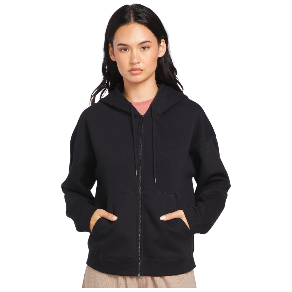 Volcom - Stone Heart Up Zip Fleece - Black - Zip Hoodie