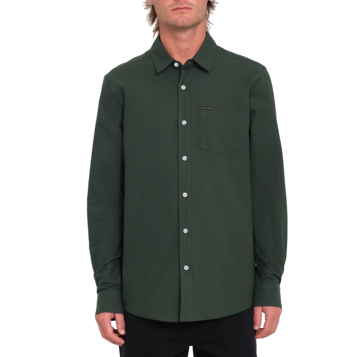 Volcom - Veeco Oxford Ls - Dark Forest - Langarmhemd