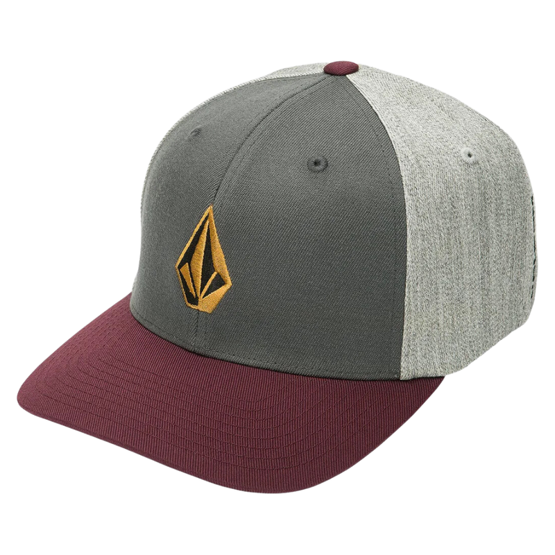 Volcom - Full Stone Hthr Flexfit Hat - Merlot - Flexfit Cap