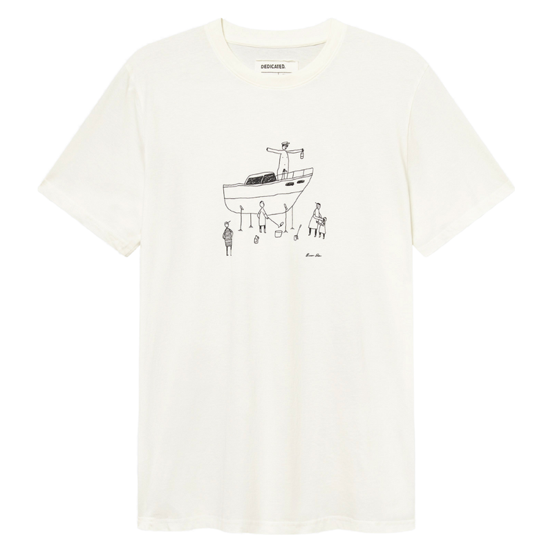 Dedicated - Stockholm All Out Boat  - Whisper White - T-Shirt