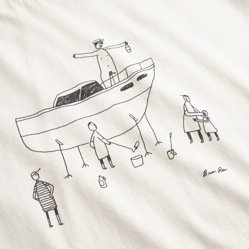 Dedicated - Stockholm All Out Boat  - Whisper White - T-Shirt