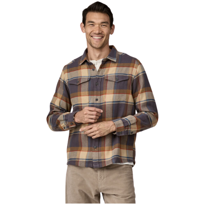 Patagonia - Ms Fjord Flannel Shirt - Sunrise Ridge: Forge Grey - Langarmhemd