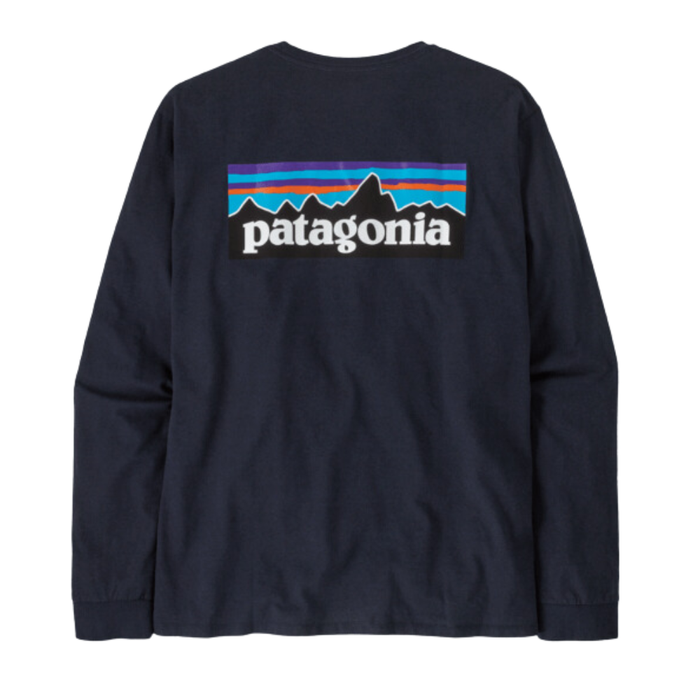 Patagonia - Ms L/S P-6 Logo Responsibili-Tee - New Navy - T-Shirt Langarm