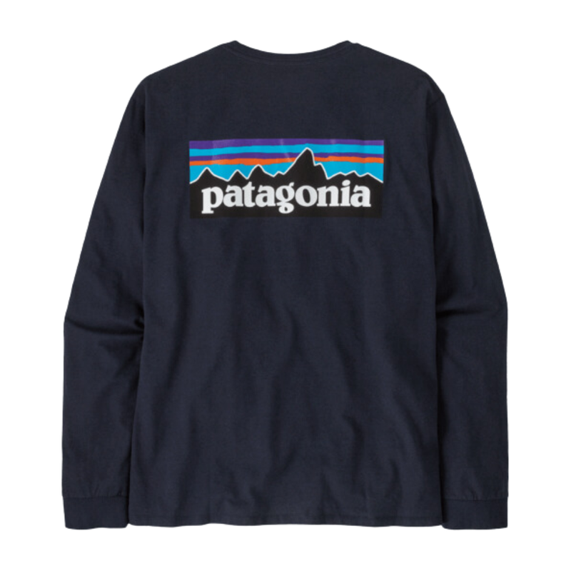 Patagonia - Ms L/S P-6 Logo Responsibili-Tee - New Navy - T-Shirt Langarm