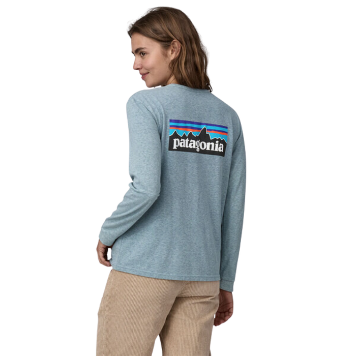 Patagonia - Ws L/S P-6 Logo Responsibili-Tee - Thermal Blue - T-Shirt Langarm