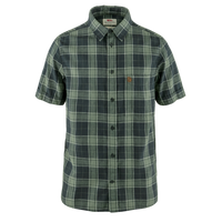 FjällRäven - Övik Travel Shirt SS M - Dark Navy-Patina Green - Kurzarmhemd