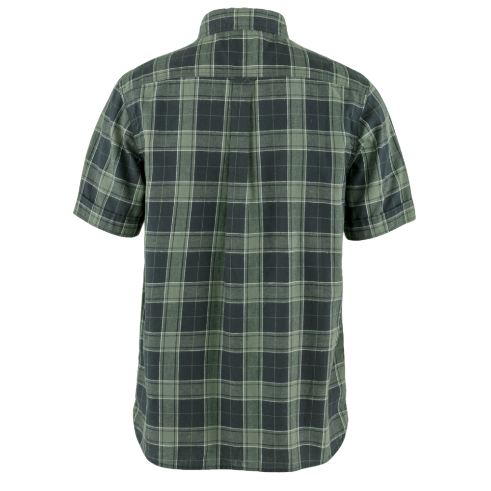 FjällRäven - Övik Travel Shirt SS M - Dark Navy-Patina Green - Kurzarmhemd