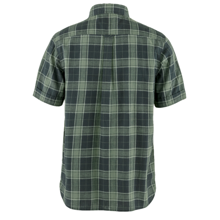 FjällRäven - Övik Travel Shirt SS M - Dark Navy-Patina Green - Kurzarmhemd