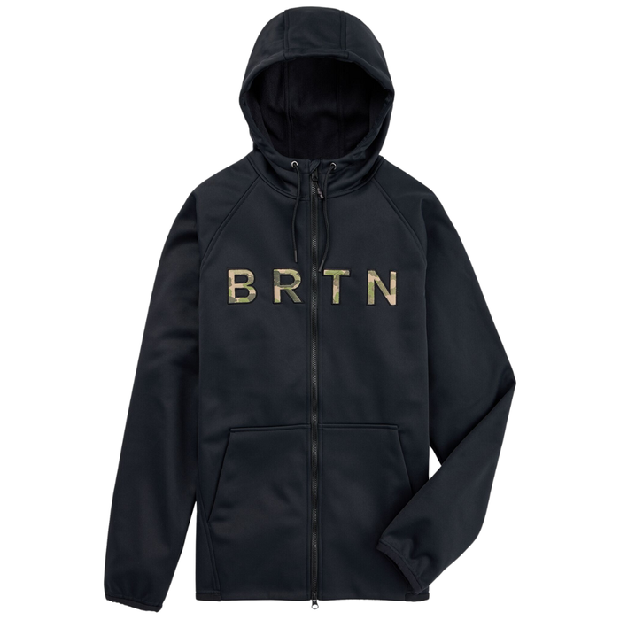 Burton - Mens Crown Weatherproof Full-Zip - True Black - Zip Hoodie