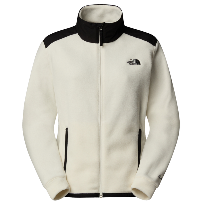 The North Face - W Alpine Polartec 200 Fz Jacket - White Dune/TNF Black - Fleece Jacke