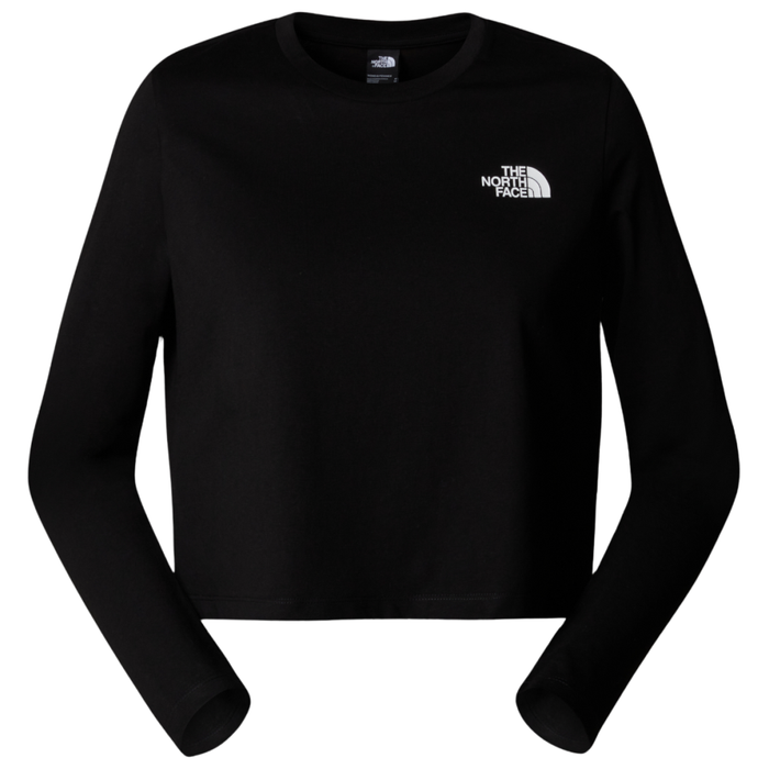 The North Face - W L/S Simple Dome Crop Tee - TNF Black - T-Shirt Langarm