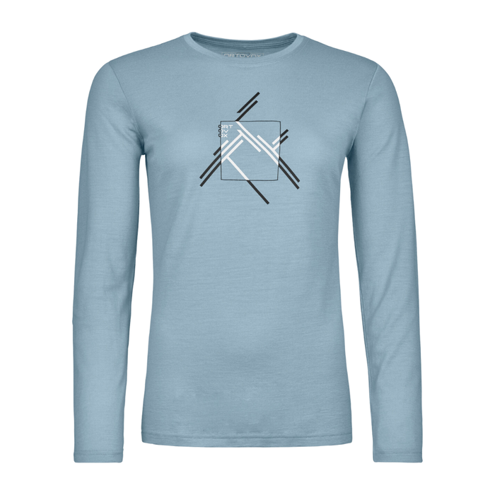 Ortovox - 185 Merino MTN Cutout LS W - Glacier Grey - Funktions-Shirt Langarm