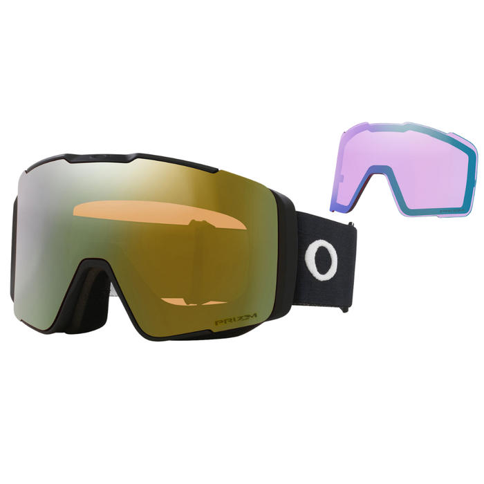 Oakley - LINE MINER PRO L - mat blk pzm sage gold & pzm iced - Snowboard-Brille