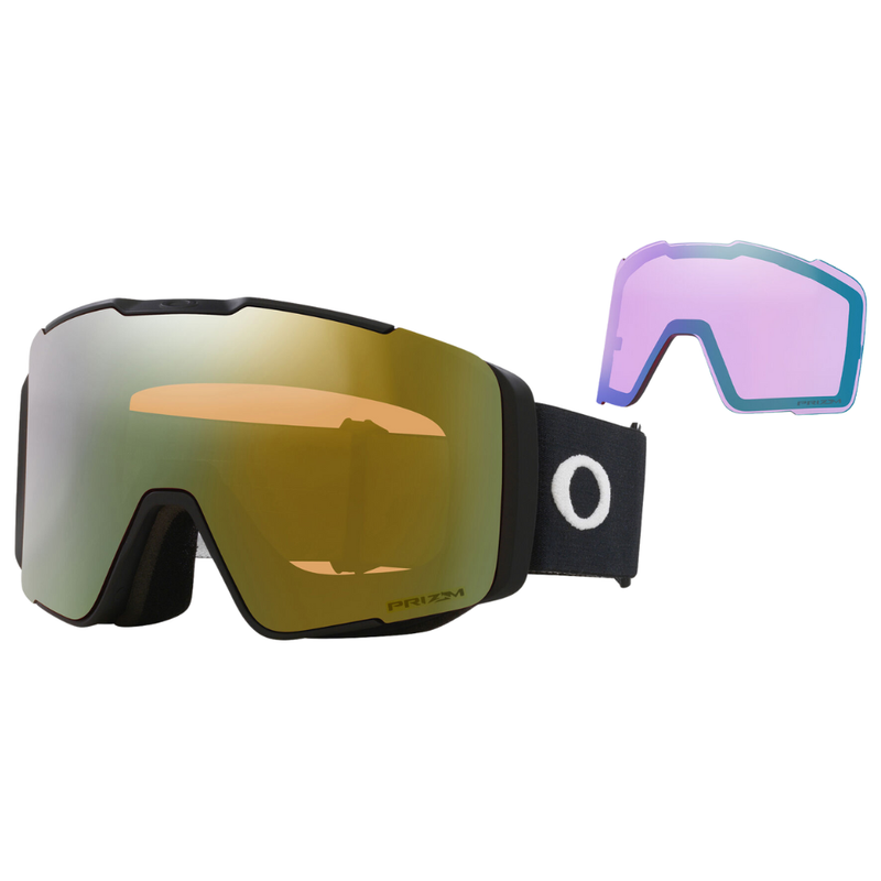 Oakley - LINE MINER PRO L - mat blk pzm sage gold & pzm iced - Snowboard-Brille