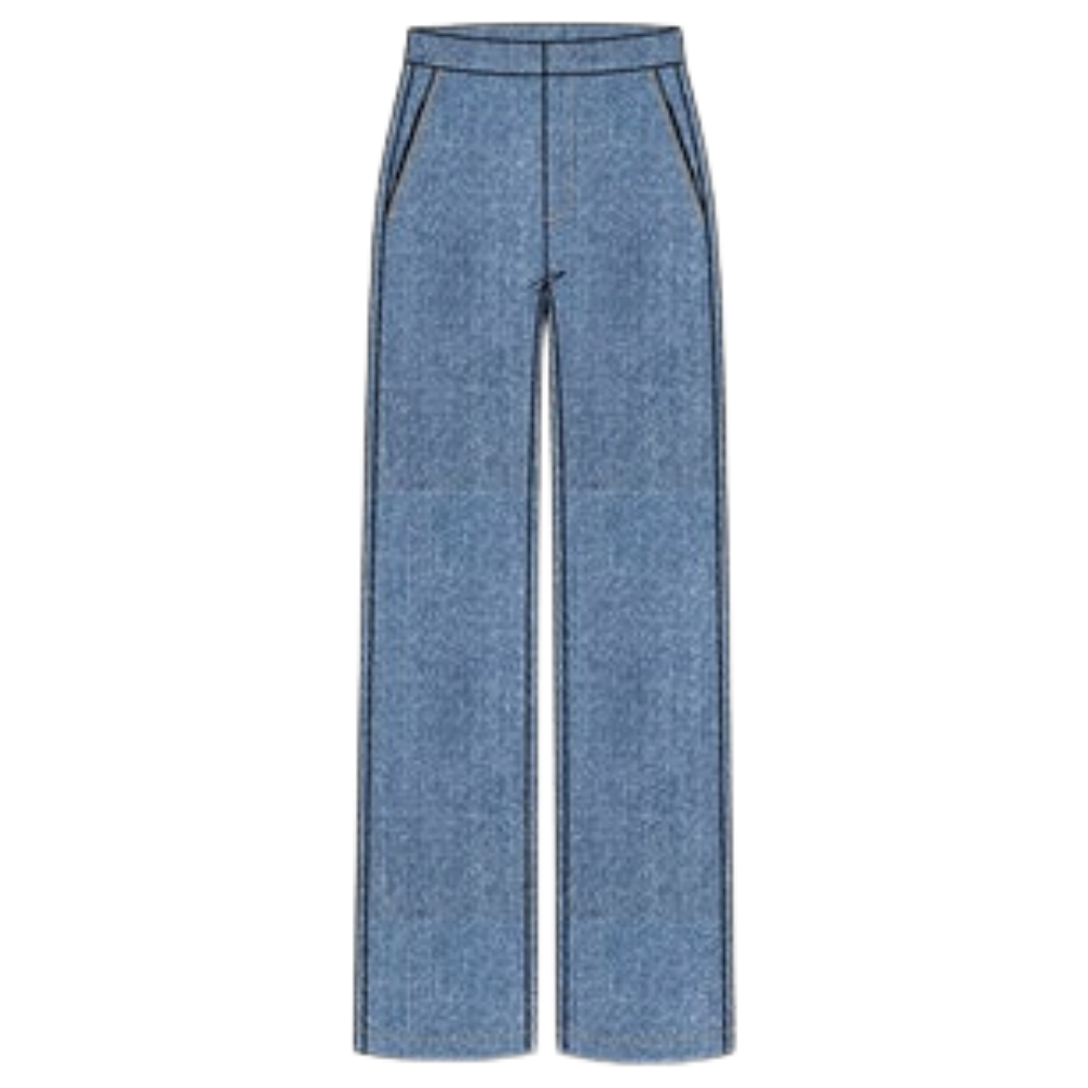 Nümph - Nuamber Pants Long - Light Denim Blue 1 - Baggy Fit Jeans