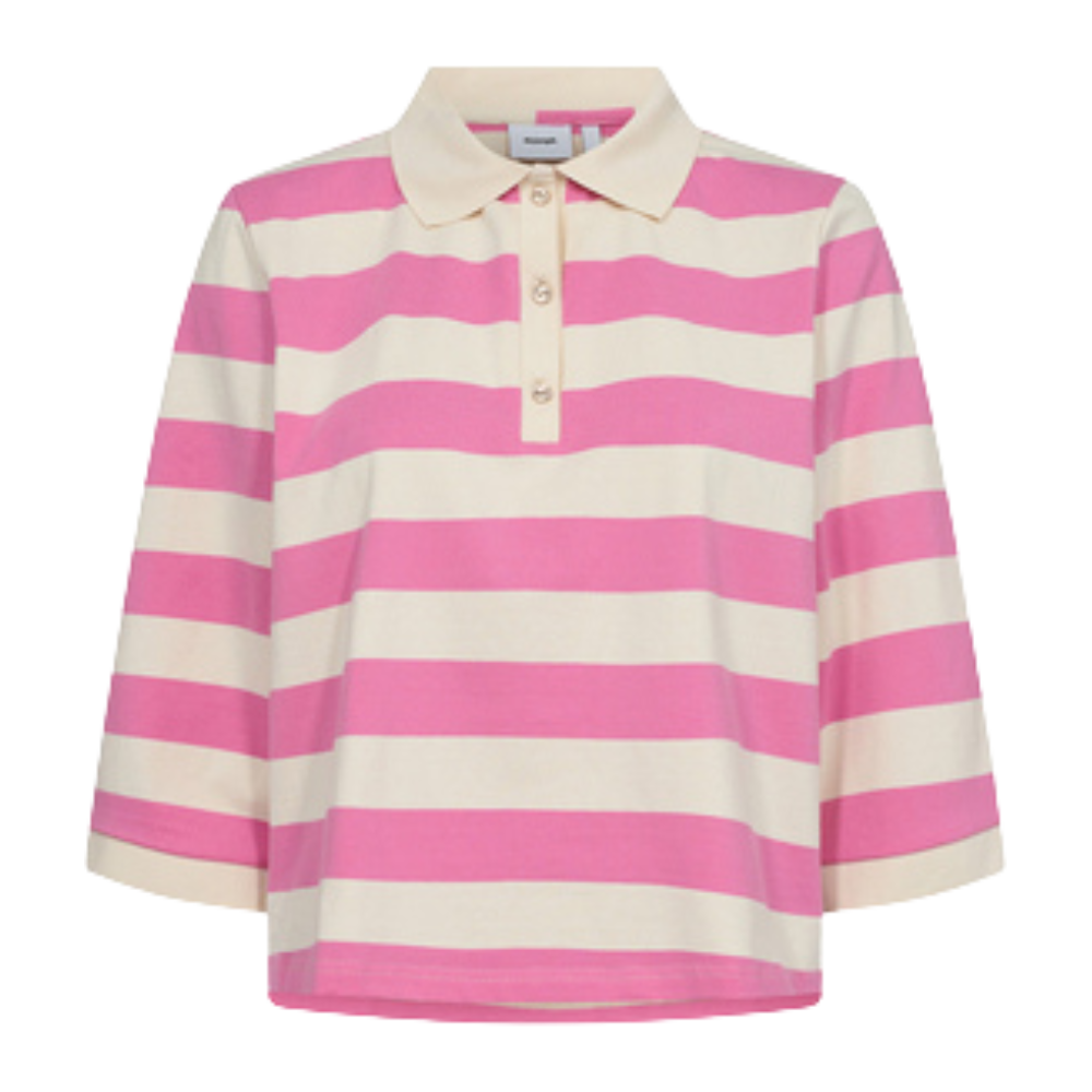 Nümph - Nuvindy Polo Pullover - Pink Carnation - Polo Kurzarm