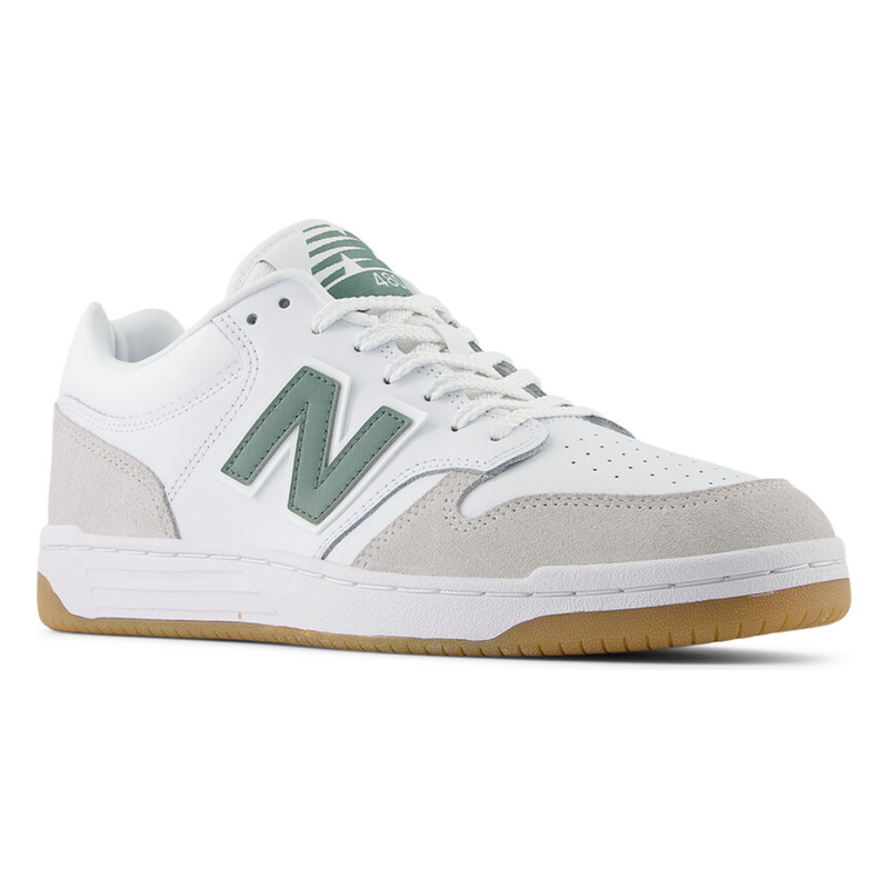 New Balance - BB480LYG  - Oyster White/Green - Sneaker