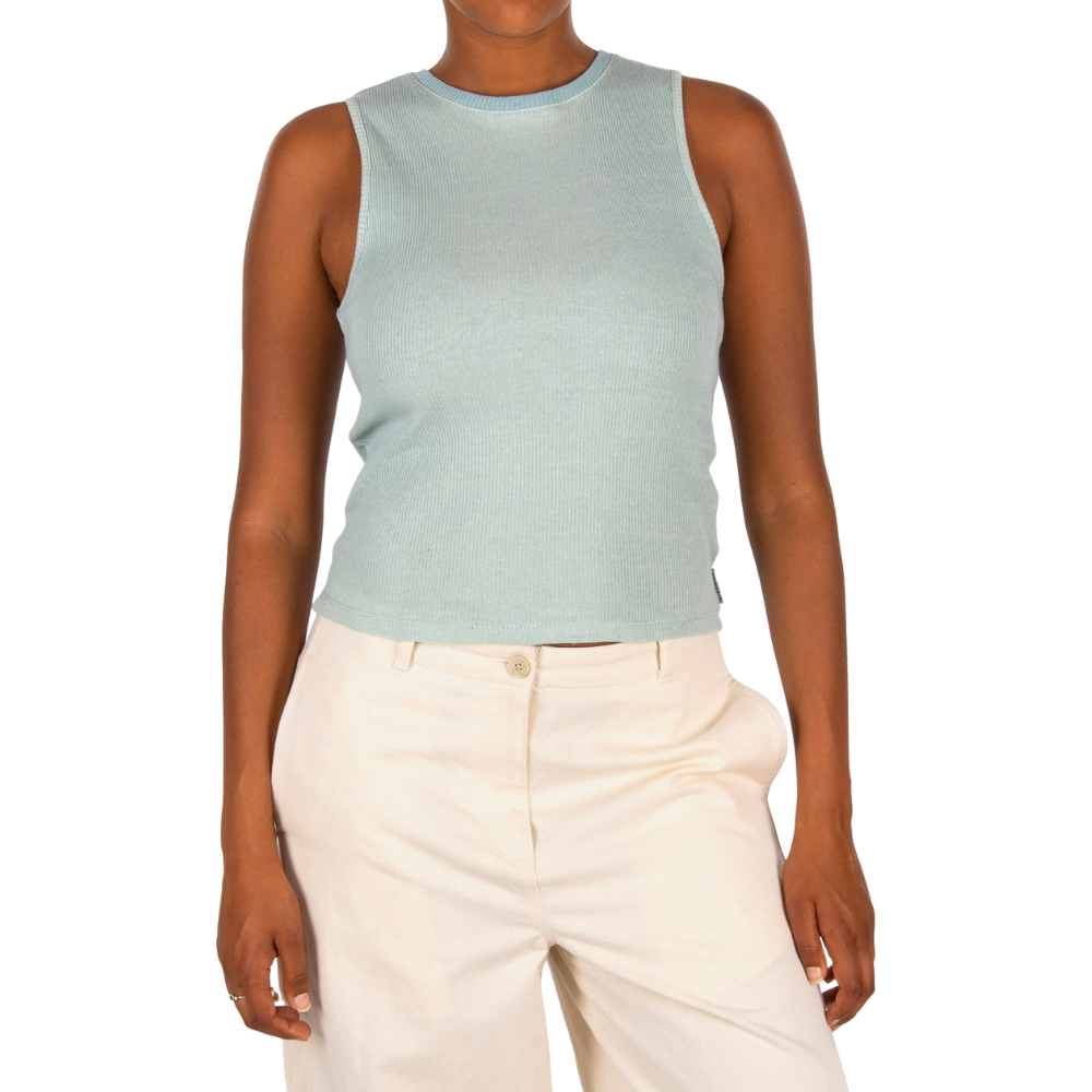 Iriedaily - 2 Tone Rib Tanktop - Light Sage - Tank Top