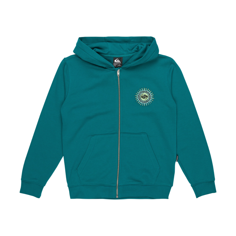 Quiksilver - Graphic Zip Hoodie Youth - Teal Green - Zip Hoodie