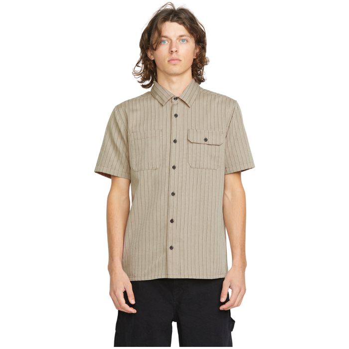 Volcom - Trade Stone SS - Light Khaki - Kurzarmhemd