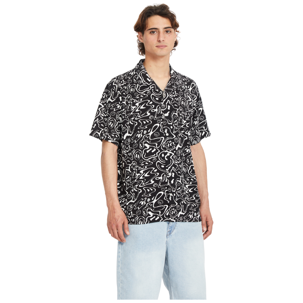 Volcom - FA F Rygalski SS - Black - Kurzarmhemd