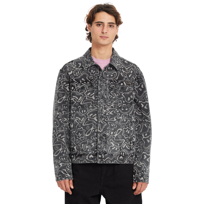 Volcom - FA F Rygalski Denim Jacket - Black Print - Jeansjacke