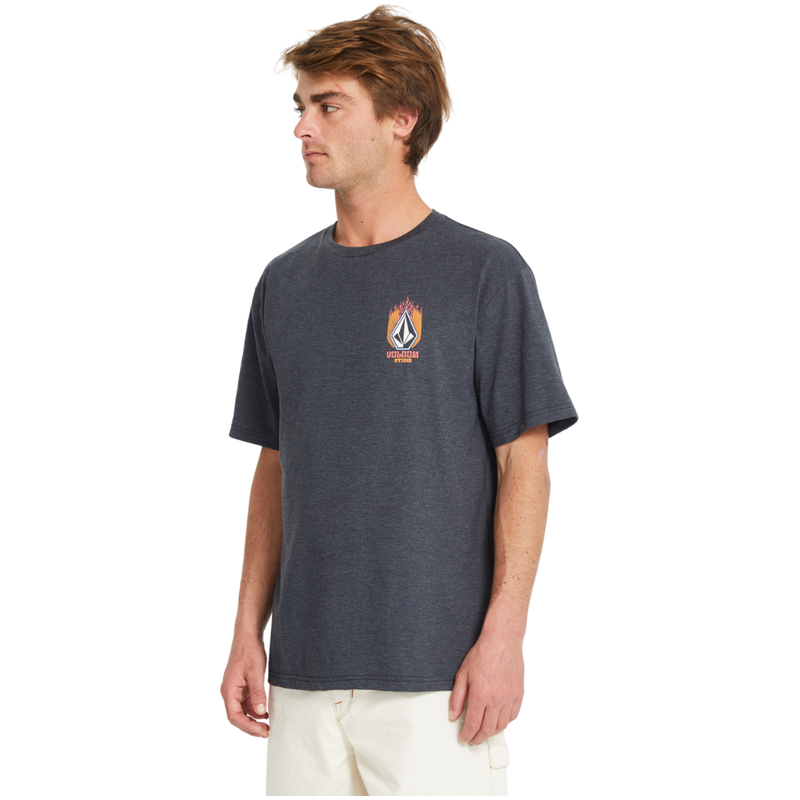 Volcom - Draggin Stone HTH SST - Heather Black - T-Shirt